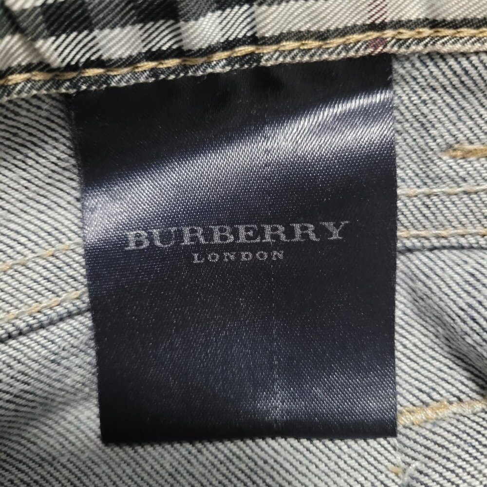 Women's Burberry Dark Blue Denim Wide Leg Jeans - Picture 5 of 6